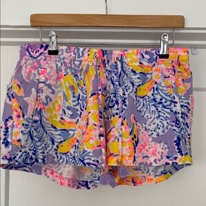 Lilly Pulitzer High Waist Purple and Pink Shorts size Small.